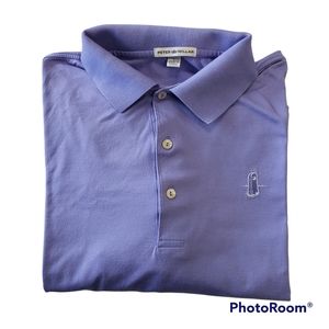Peter Millar Lavender Purple Golf Polo Shirt Size Large